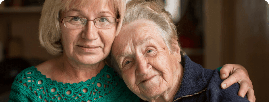 two women - one is elderly